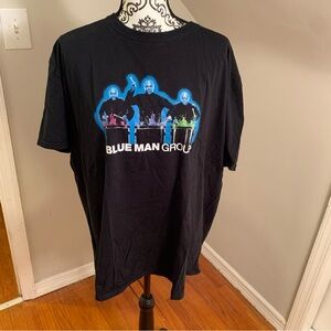 Vintage Blue Man Group Black T-Shirt Size 2XL Retro Music Las Vegas
